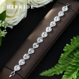 HIBRIDE Water Drop Shape Cubic Zircon Champagne White Color Bracelet Bangles B-83