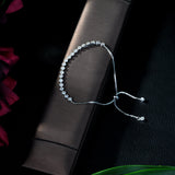 HIBRIDE Round Micro Mosaic Cubic Zirconia Rose Gold Color Tennis Bracelet