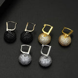 HIBRIDE White Gold AAA Cubic Zircon Drop Earrings E-587