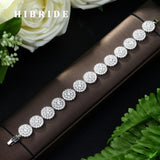 HIBRIDE AAA Cubic Zirconia Stone Paved Shining CZ Wedding Bracelet B-77