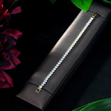 HIBRIDE AAA Cubic Zircon Chain & Link Tennis Bracelet B-25