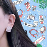 HIBRIDE Austrian Crystal Cubic Zircon Women Stud Earrings E-479