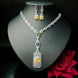 HIBRIDE Hot-Sale AAA CZ Jewelry Sets Luxury Necklace Set