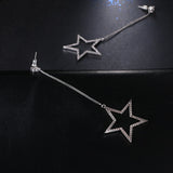 HIBRIDE European Star Pendant Drop Earrings Micro CZ Earring E-395