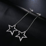 HIBRIDE European Star Pendant Drop Earrings Micro CZ Earring E-395