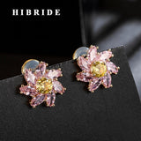 HIBRIDE Hot Sale Fashion Bauty Women Bridal Stud Earrings For Party Jewelry Engagement Earring Brincos E-911