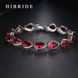 HIBRIDE JEWELRY Brand AAA CZ Stone, Classic Water Drop Shape Bracelets&Bangles