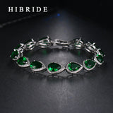 HIBRIDE JEWELRY Brand AAA CZ Stone, Classic Water Drop Shape Bracelets&Bangles