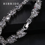 HIBRIDE AAA Cubic Zircon,White Color Bracelets B-005