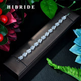 HIBRIDE AAA Cubic Zircon,White Color Bracelets B-005