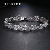 HIBRIDE AAA Cubic Zircon,White Color Bracelets B-005