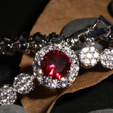 HIBRIDE JEWELRY Brand Luxury Red/White/Blue Cubic Zirconia Bracelets