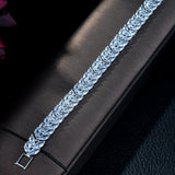 HIBRIDE AAA Cubic Zircon Wedding Bracelets& Bangles White Color B-004