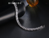 HIBRIDE AAA Cubic Zircon Wedding Bracelets& Bangles White Color B-004