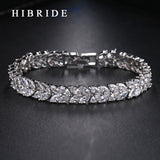 HIBRIDE AAA Cubic Zircon Wedding Bracelets& Bangles White Color B-004