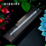 HIBRIDE AAA Cubic Zircon Wedding Bracelets& Bangles White Color B-004