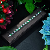 HIBRIDE AAA Cubic Zircon Bracelets & Gold Color Bangles B-007