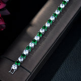 HIBRIDE AAA Cubic Zircon Bracelets & Gold Color Bangles B-007