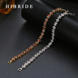 HIBRIDE Shiny Star Shape AAA Cubic Zirconia Wedding Bracelets B-13