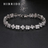 HIBRIDE Shiny Star Shape AAA Cubic Zirconia Wedding Bracelets B-13