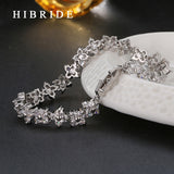 HIBRIDE Shiny Star Shape AAA Cubic Zirconia Wedding Bracelets B-13