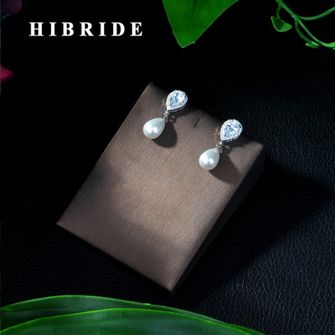 HIBRIDE Pearl Drop Earring E-58