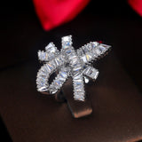 HIBRIDE Luxury Austrian Crystal AAA CZ StoneAdjustable Ring