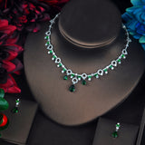 HIBRIDE Luxury Colorful Cubic Zirconia Bridal Jewelry Set