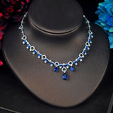 HIBRIDE Luxury Colorful Cubic Zirconia Bridal Jewelry Set