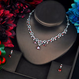 HIBRIDE Luxury Colorful Cubic Zirconia Bridal Jewelry Set