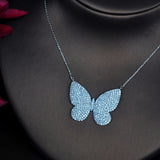 HIBRIDE Luxury Cubic Zircon Butterfly Pendant Necklace