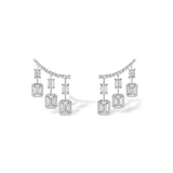 HIBRIDE Crystal Geometric Stone Drop Earrings E-874