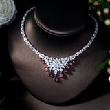 HIBRIDE Flower Leaf Nigerian Dubai Bridal Silver Necklace Jewelry 2019 N-330