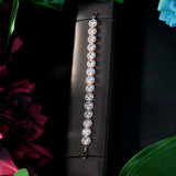 HIBRIDE Bangles Bracelets With Oval Zircon Stone Zirconia Crystal B-03