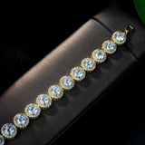 HIBRIDE Bangles Bracelets With Oval Zircon Stone Zirconia Crystal B-03