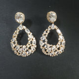 HIBRIDE Luxury Irregular Full Pave AAA Cubic Zirconia Earrings E-548