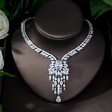 HIBRIDE Luxury Marquise Cut Cubic Zirconia Necklace Set