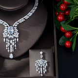 HIBRIDE Luxury Marquise Cut Cubic Zirconia Necklace Set