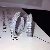 HIBRIDE Luxury Nigerian Geometric Design Circle Hoop Earrings E-447