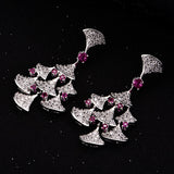 HIBRIDE White Gold Color Long Link Chain Necklace Sets