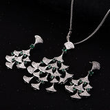 HIBRIDE White Gold Color Long Link Chain Necklace Sets