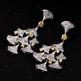 HIBRIDE White Gold Color Long Link Chain Necklace Sets