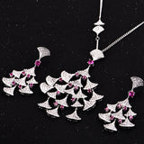 HIBRIDE White Gold Color Long Link Chain Necklace Sets