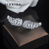 HIBRIDE New Arrival Angel Wings Adjustable Size Open Rings