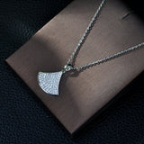 HIBRIDE New Arrival Clear White Zirconia Stone Pendant & Necklace