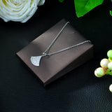 HIBRIDE New Arrival Clear White Zirconia Stone Pendant & Necklace