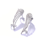 HIBRIDE Sparkling Micro Cubic Zirconia Ear Cuff Earrings E-652