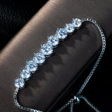 HIBRIDE Round CZ Shape AAA Zircon Charm Bracelet B-63