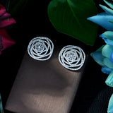 HIBRIDE New Circle Clear AAA Cubic Zirconia Stud Earrings E-51