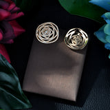 HIBRIDE New Circle Clear AAA Cubic Zirconia Stud Earrings E-51